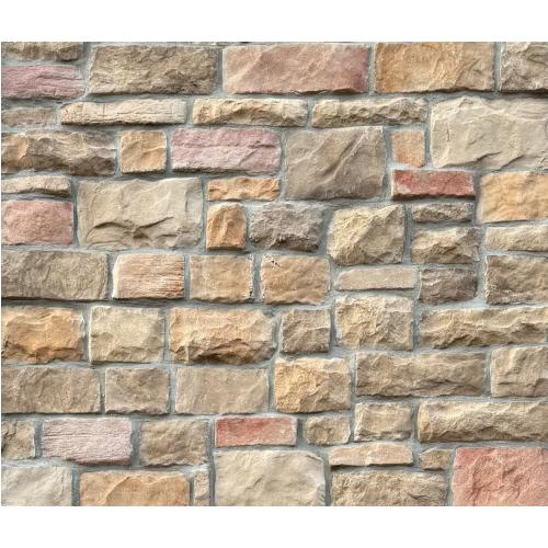 Ashlar (Cut Stone) - Burgundy - Corner